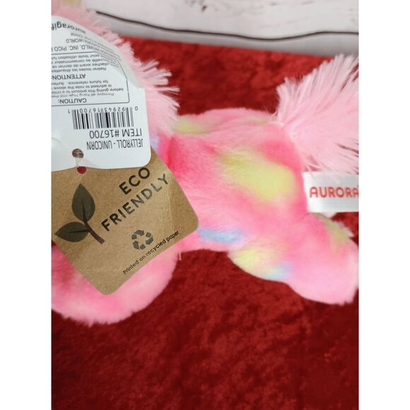 Aurora Eco-Friendly Mini Unicorn Plush Toy 8" Pink Rainbow Pastel Soft Cuddly St - Picture 6 of 7